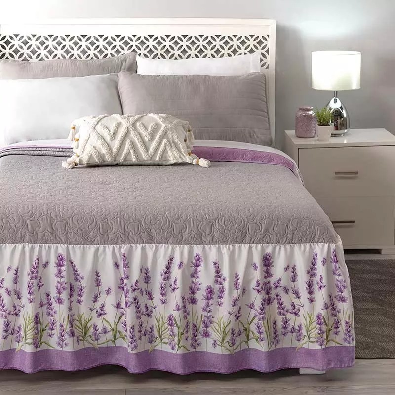 Vianney Colcha King Size Vianney Lavanda C/ Holán Lila/ Gris