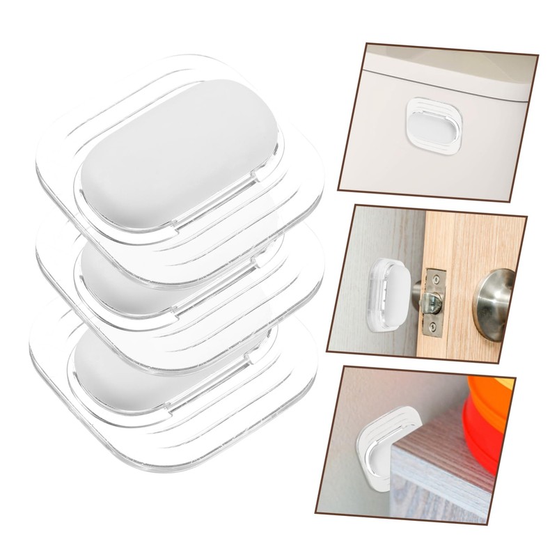 CHILDWEET 3pcs Wall Door Stopper Thick Door Knob Protector Reduction