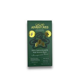 Cacao Adventures - 70% Ceremonial Grade Cacao Bar | Wild Strains | Ethically Sourced Sustainably Grown | (1.76oz - Pack of 3)