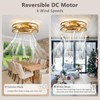 20 Inch Low Profile Caged Ceiling Fan with Light and