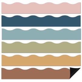 24Pcs Advanced Grey Magnetic Bulletin Board Borders for Classroom Decorations Whiteboard Strips Colorful Scalloped Trim Magnetic Border for Back to School Teacher Supplies Office Door Chalkboard Decor