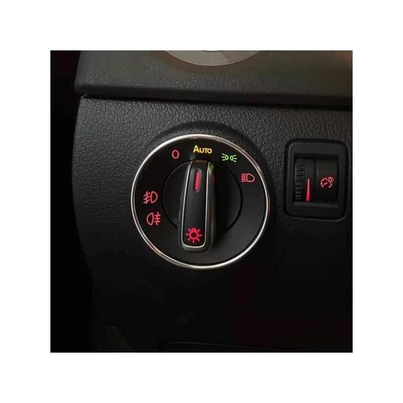 자동차 헤드라이트 스위치 장식 프레임 트림 링 스티커, 폭스바겐 VW