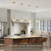 KoKo&Yukina 6" Modern Globe Pendant Light 2 Pack Mid-Century Gold