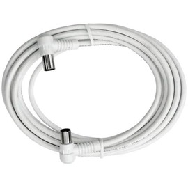 Axing BAK 253-00 high-Shielded Coax cable with IEC Coax plugs (2.5 m) White