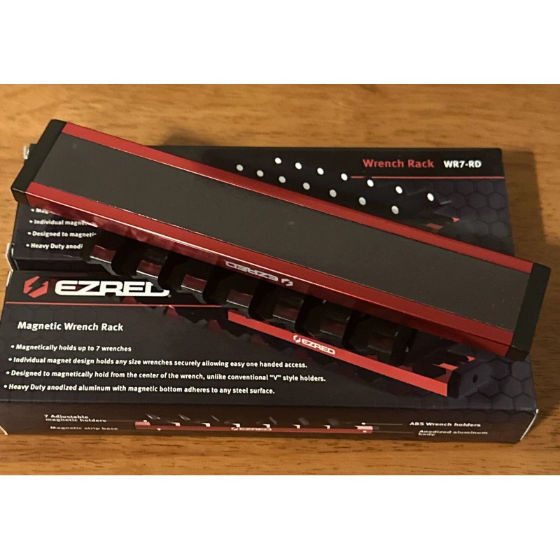 EZRED ONE EZRED WR7-RD Wrench Rack. Holds 7 Wrenches, Red,