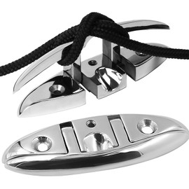 YANYUCB 316 Stainless Steel Boat Folding Cleats (5 inch,6 inch,8 inch), Including Installation Accessories