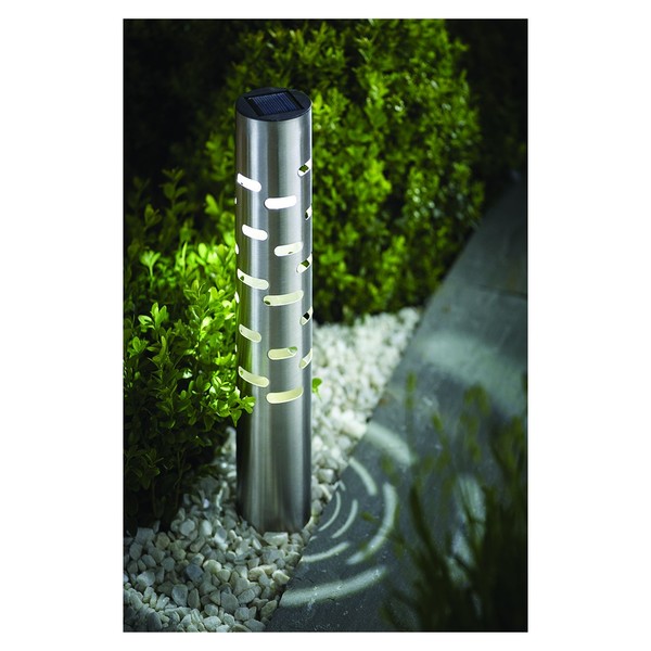 Cole & Bright 6767 - Stainless Steel Solar Cut Out Bollard LED Light