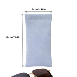 Cosbrutic Glasses Case for Women，Soft Glasses Case, 2 Travel Sunglasses Case, Women's Portable Squeeze Top Leather Glasses Case, Men's and Women's Soft Glasses Case, Waterproof Glasses Case