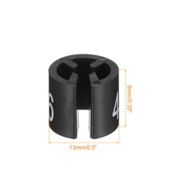 sourcing map Clothes Hanger Marker Colored Hanger Sizer Garment Markers Tag (Number 46, Black) for Garment Clothing Color Coding, Pack of 100 Pcs