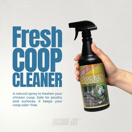 Microbe-Lift Chicken Coop Cleaner & Deodorizer – 32 oz – Natural Cleaner & Deodorizer for Chicken Waste, Bedding & Surfaces – Helps Maintain a Clean Poultry Space