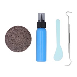 Qcwwy Picking Rock Kit, Latex Padding Flat Round Pick Peel Stone Kit Pick Peel Calming Stone Fidget Toy Anxiety Relief Mental Relaxation for Children Adults (Blue Latex)