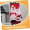 DOITOOL Christmas Kitchen Decor Set of 4 White Fridge Handle