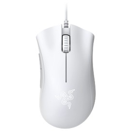Razer DeathAdder Essential - Mercury White Gaming Mouse, Wired 5 Buttons, 6400 DPI Optical Sensor, Ergonomic Shape, RZ01-03850200-R3M1