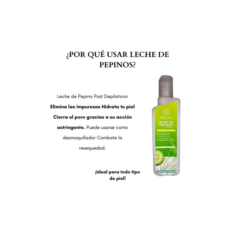 Leche De Pepinos Cargolet Post Depilatorio Elimina Impurezas