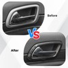 SQQP Carbon Fiber Inner Door Handle Cover Trim Ring Kit