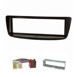 tomzz Audio 2455-011 Radio Fascia Set Compatible with Toyota Aygo Black with Radio Adapter ISO Installation Bay