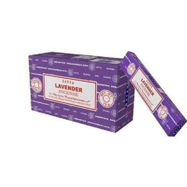 Satya Lavender Incense Sticks Agarbatti Indian Natural Fragrance Hand Rolled Pack of 3