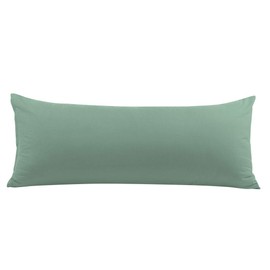 PiccoCasa Pillow Cover Body Pillow Case Microfiber Long Large Life Size Body Pillow Case Hotel Quality Nordic Solid Color with Zipper 1 Piece Light Green 50*150cm