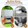 PETSITE 50 lbs Capacity Metal Chicken Feeder, Weatherproof No Waste