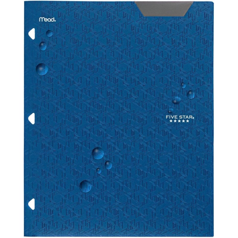 Five Star 2-Pocket Folder, 4 Pack, Plastic, Stay-Put, No Prongs,
