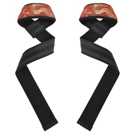 Correas de muñeca de levantamiento de dragón dorado chino de 26 pulgadas, antideslizantes, para gimnasio, levantamiento de potencia, accesorios de culturismo para hombres