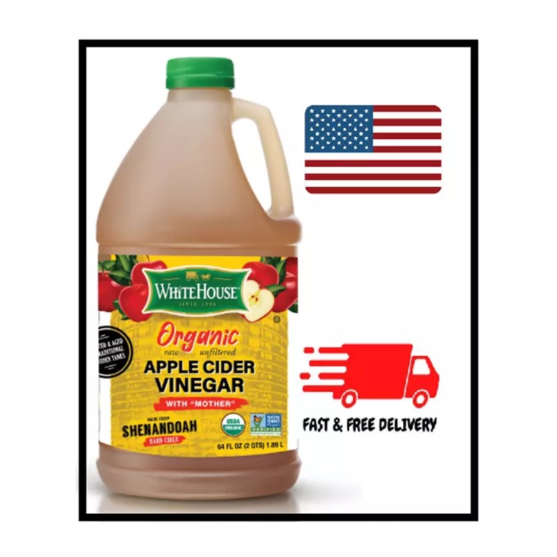 Whitehouse Organic, Raw Unfiltered, Apple Cider Vinegar with Mother, 128