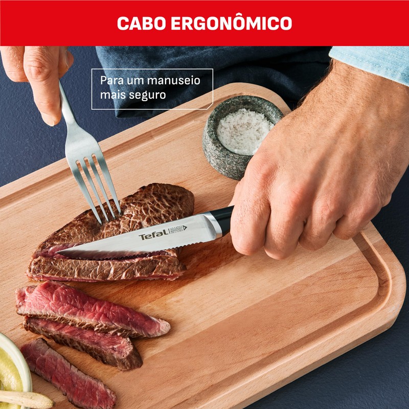Tefal Ice Force Stainless Steel Steak Set of 411 cm,