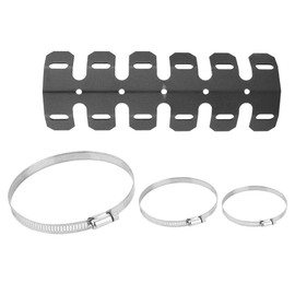 Hlyjoon Motorcycle Exhaust Pipe Protection Motorcycles Off-Road Vehicles Exhaust Centre Pipe Heat Shield Anti-scald Protection Exhaust Pipe Heat Shield Durable Universal with 3 Clips (Black)