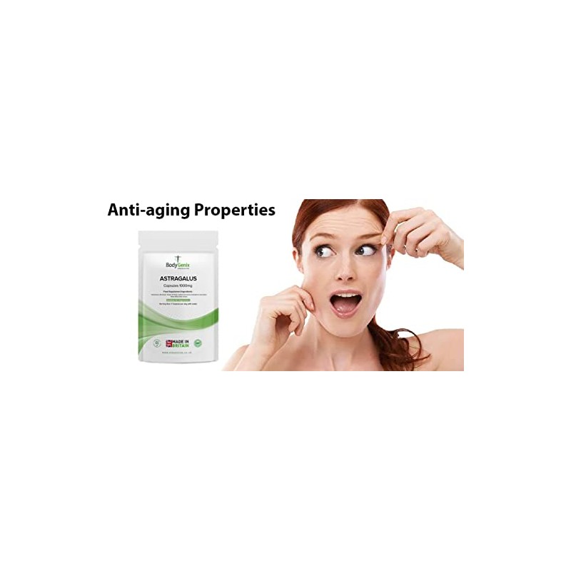 Bodygenix Astragalus 1000mg Capsules Bodygenix UK, Powerful Chinese Supplement High