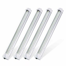 MICTUNING 4Pcs LED Tube Light Car Interior Light Bar Tube for RV Camper Trailer 13" 2200LM