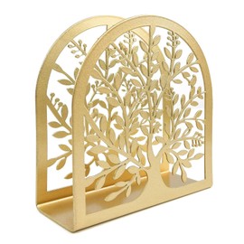Napkin Holder, Napkin Holders for Tables Metal Standing Serviette Holder Tree of Life Design Gold Napkins Holder for Kitchen, Cafes, Restaurants, Weddings Parties