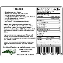 Julia's Sassy Dip Mix Jalapeno