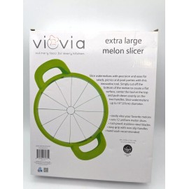 ViOVIA XL Melon Slicer - Stainless Steel - Durable Handles - For Watermelon