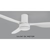 Carro 52 Inch Ceiling Fan without Lights Flush Mount, Small
