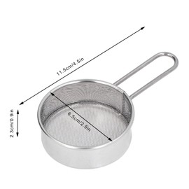Mini Harina Redonda, Tamiz 304 Colador de Malla Fina de Acero Inoxidable 40 Malla Pequeño Colador de Harina Profesional para Panaderías Caseras Pastelerías(Un mini tamiz de harina)