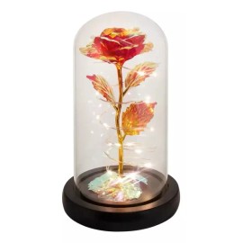 KH Rosa Eterna Led Encapsulad Cristal Regalo San Valentín Novia