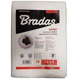Bradas Heavy duty (50gsm) plant protection fleece,protect against wind rain, frost (1.6m x 5m, White)