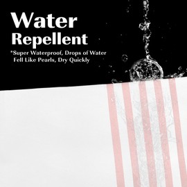 Seasonwood Pink Shower Curtain Tassel White Fabric Long Shower Curtain for Bathroom Decor,Striped Shower Curtains,84 Inch Shower Curtains Waterproof 72 x 84