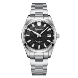 ADDIESDIVE Automatic Watch Men's NH35A Movement Sapphire Glass 39 mm Luxury Mechanical Watch for Men 100 Meters Waterproof, black