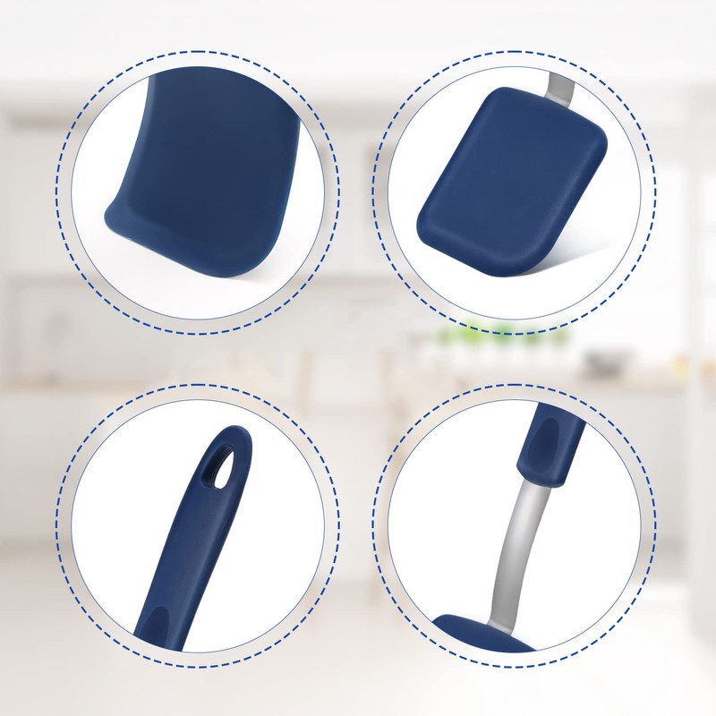 KINBOM 2pcs Small Silicone Cookie Spatulas, Mini Silicone Spatula Set
