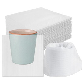 50 Pack Foam Pouches 8x8 inch, Moving Foam Wrap Pouches Protect Mugs, Cups, Glasses and Dishes, Cushion Foam Pouches for Packing, Shipping, Moving- Best Packaging Materials for Fragile Items