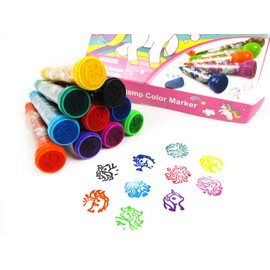 Unicorn Stamp Marker Set of 10, Birthday Gift Arts and Crafts
