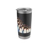 Penguin Line-Up Minimalist Pop-Art Design Stainless Steel Insulated Tumbler