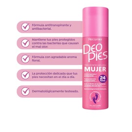 Deo Pies Colombian Foot Deodorant - 260ML (8.79 FL oz) - Foot Deodorant for Women