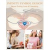 Custom4U Infinity Birthstone Love Symbol Charm Anklet Link Bracelet for