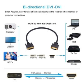 chenyang DVI 24+1 Extension Cable DVI-D Dual Link Digital Video Ultra HD 2560x1600P for Monitor Graphics Card 50cm