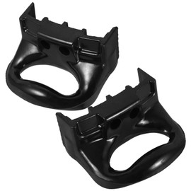 SOLUSTRE Replacement Pot Side Handle, 2pcs Plastic Pressure Short Pan Side Handles Ears for Sauce Pot Cooker Steamer Suitable for 2 or 1 Hole Type Black