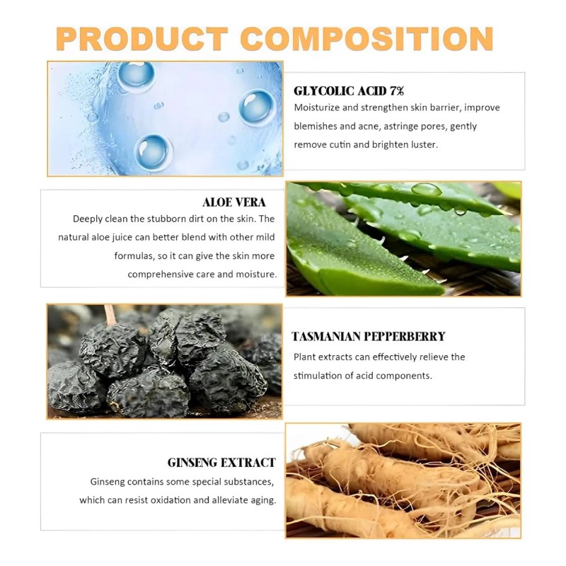 Solución Tonificante De Ácido Glicólico Ordinario, 8 Onzas L