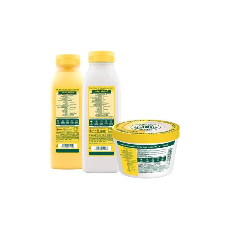 Kit Garnier Fructis Hair Food Banana Rutina Completa Pelo Débil