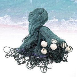 Xuthusman Fishing Drag Net Bait Seine Fishing Drag Net Purse Seine Net 2cm Mesh w/Floaters Sinker Fishing Gill Nets Nylon (3x20M/10x65FT)